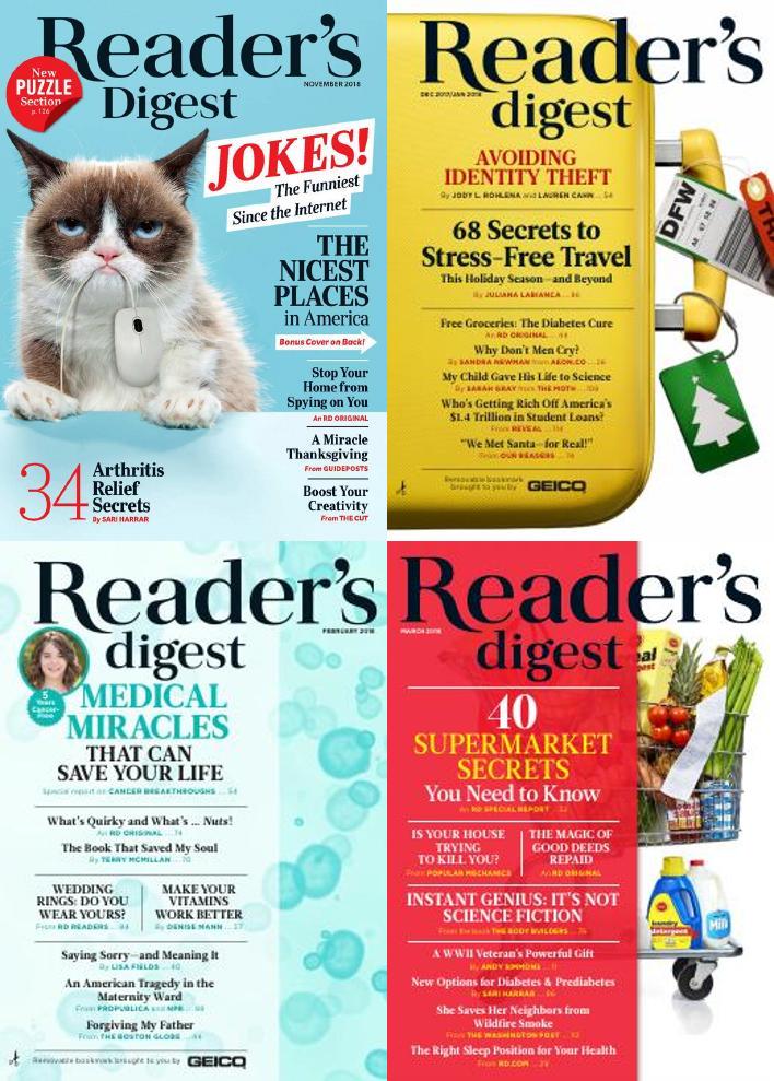 [美国]Reader's Digest 读者文摘杂志 2018年订阅 电子版PDF下载