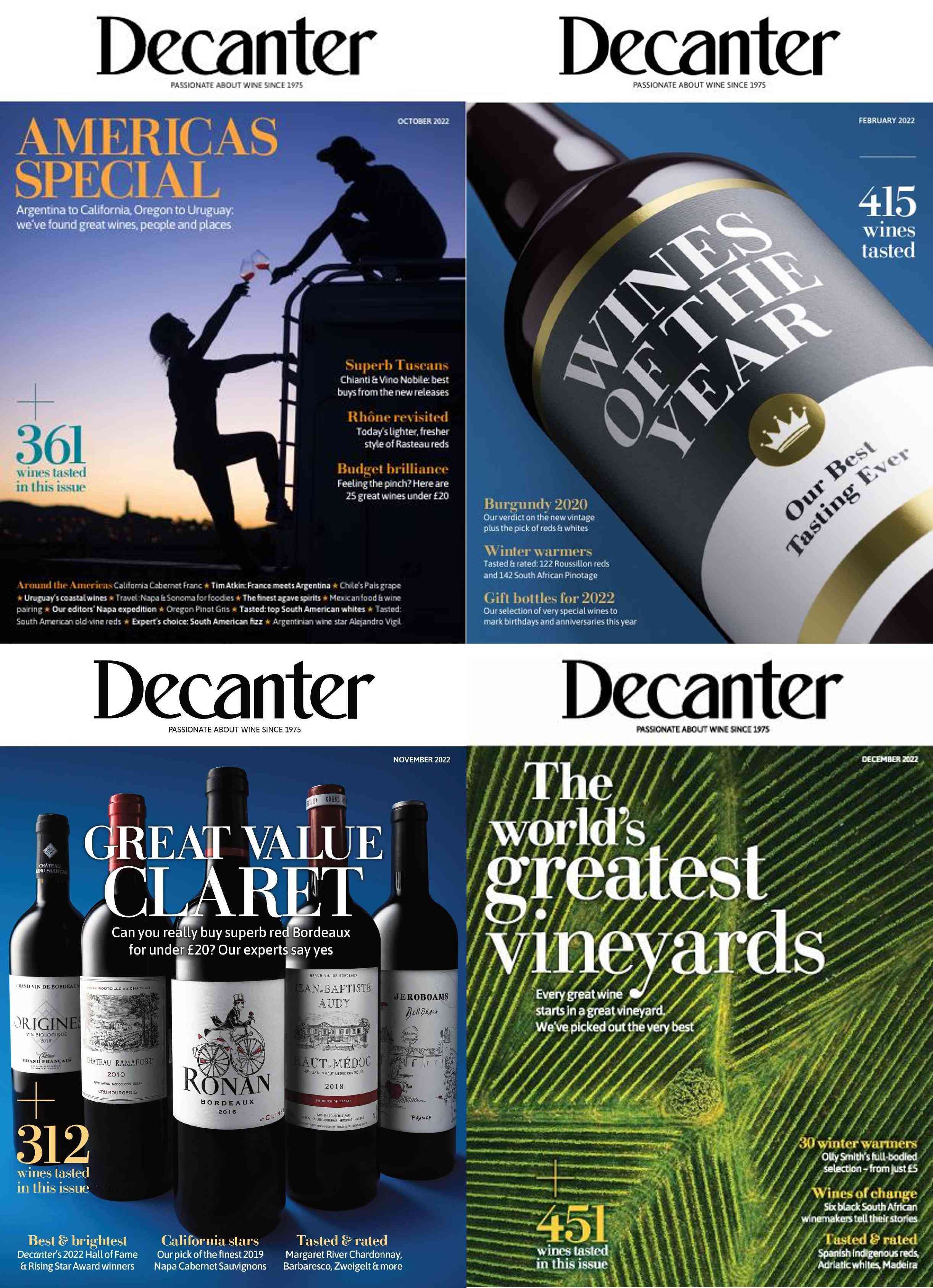 [英国]Decanter 葡萄酒品鉴杂志 2022年订阅 电子版PDF下载